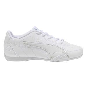 Puma Childrens/Kids Catch Flat Heel Sneakers / White/Silver